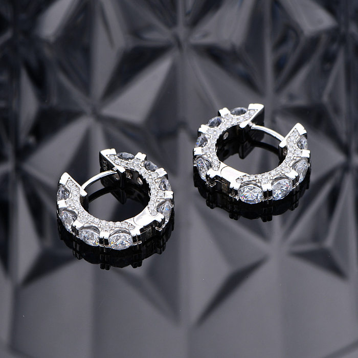 Diamond Level CZ Huggie Hoop Earrings