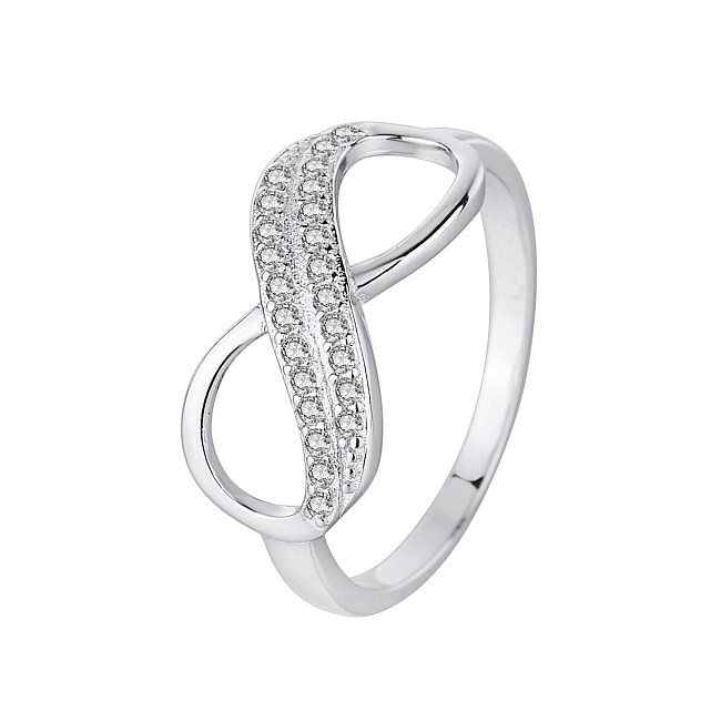 Silver Cubic Zirconia Infinity Band Ring