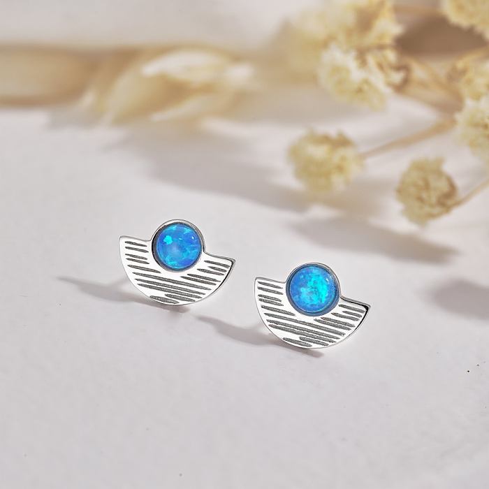 Vintage Arch Opal Stud Earring