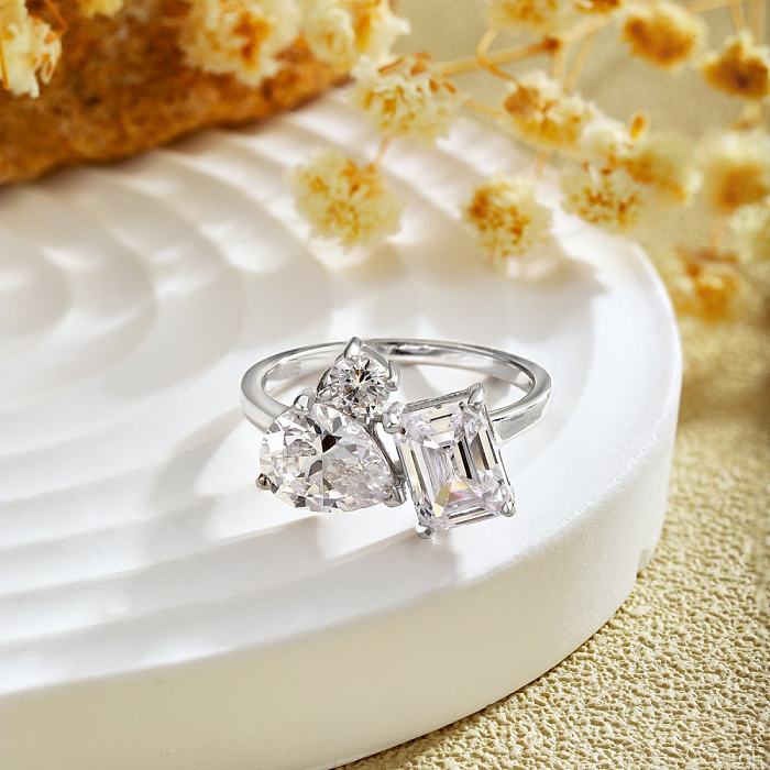 Sparkle Zirconia Cluster Band Ring
