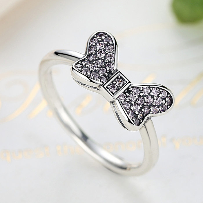 Sterling Silver Kids CZ Bow Rings