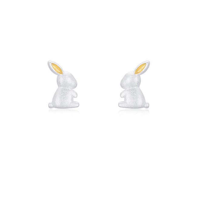 Kids  Silver Rabbit Stud Earring