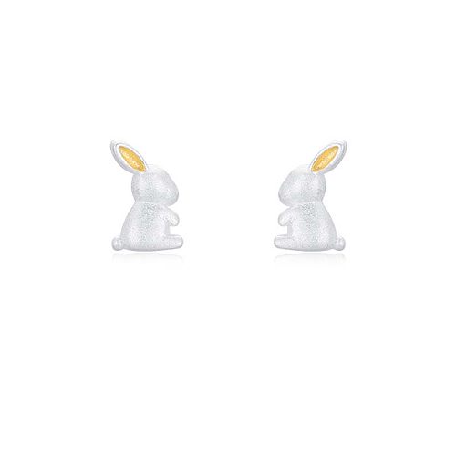 Kids  Silver Rabbit Stud Earring