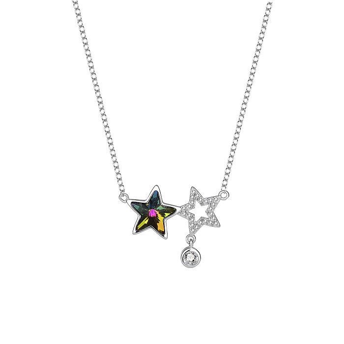 Österreichische Kristalle Stern-Kubikzirkonia-Halskette