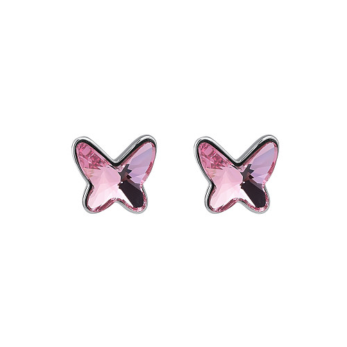 Boucle d'oreille papillon en cristaux autrichiens