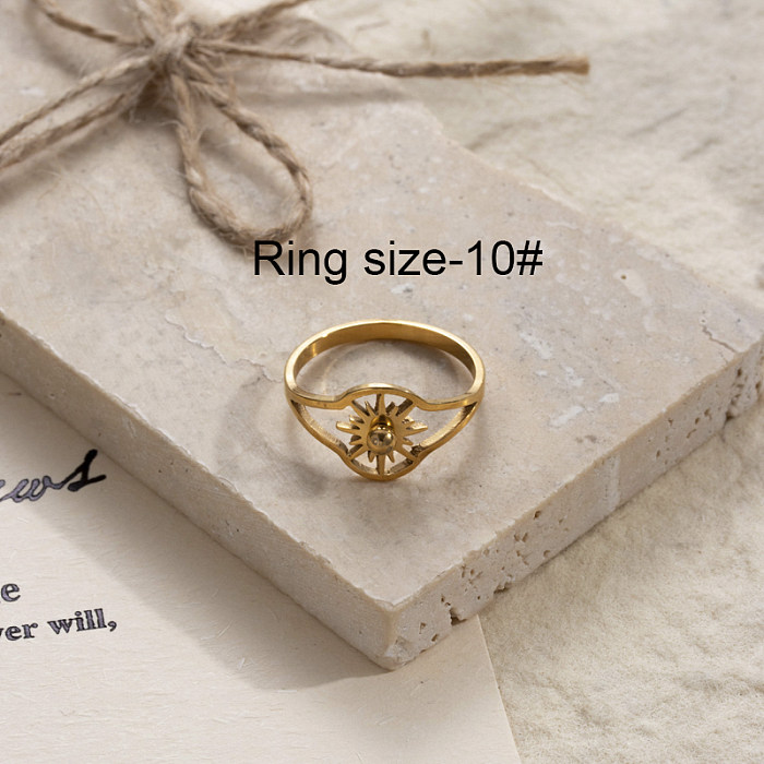 IG Style Butterfly Stainless Steel 18K Gold Plated Rings In Bulk