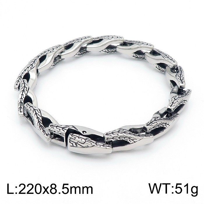 Casual Streetwear Geometric Titanium Steel Bracelets Necklace