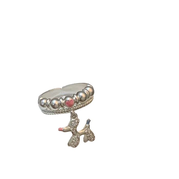 Einfacher offener Hund-Ring mit Kupferbeschichtung, 1 Stück