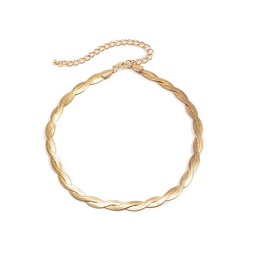 Hip-Hop Retro Twist Copper Chain Necklace