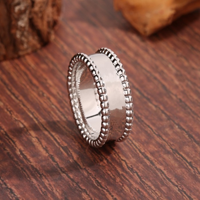 IG Style Luxurious Cool Style Solid Color Copper Plating Carving 18K Gold Plated White Gold Plated Rings Bracelets
