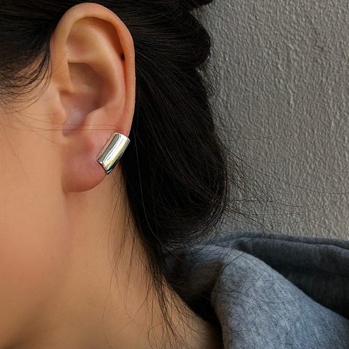 1 peça de clipes de orelha geométricos com revestimento de cobre da moda