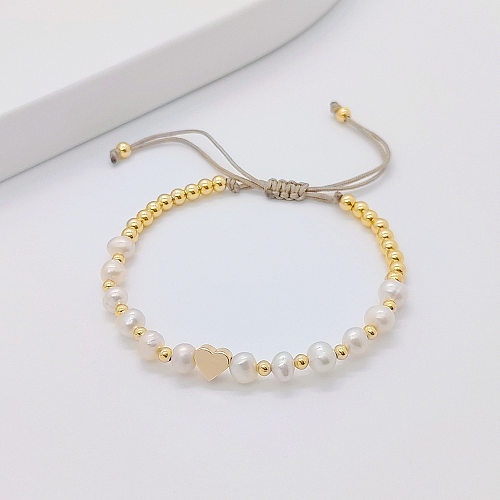 IG Style Korean Style Geometric Heart Shape Copper Bracelets