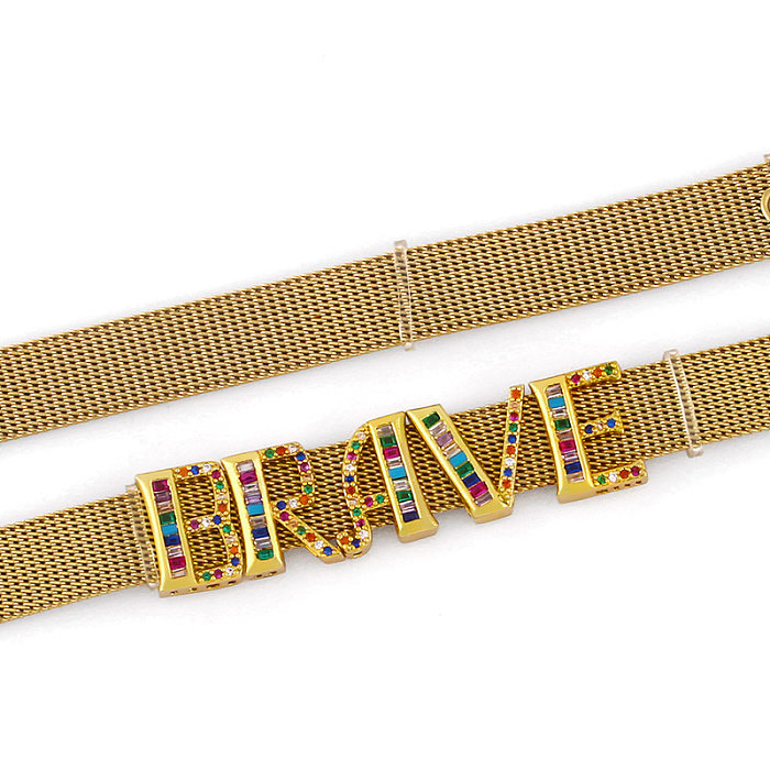 Explosion Accessories Mesh Bracelet Personality DIY26 Letter Mesh Belt Bracelet Couple Wholesale jewelry