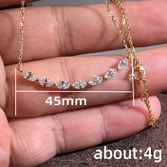 Sweet Solid Color Copper Artificial Gemstones Necklace In Bulk