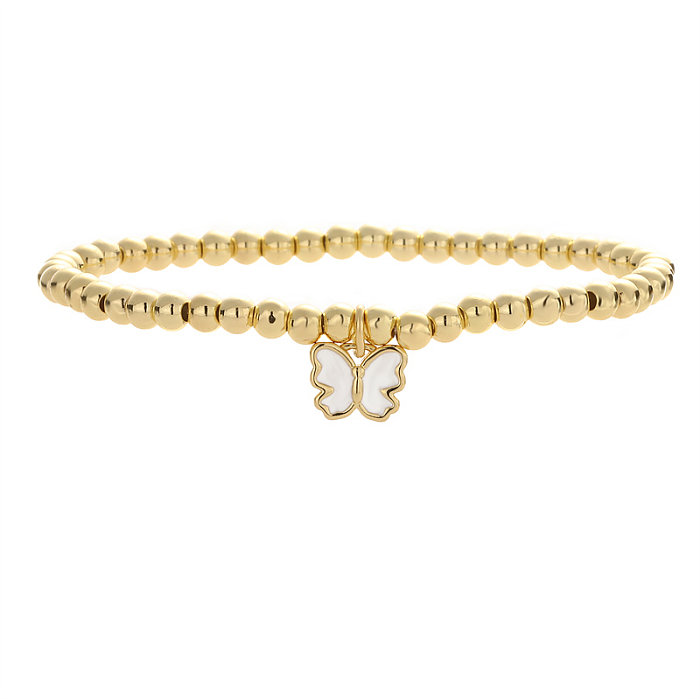Bracelets en Zircon avec incrustation de perles en cuivre, Style Simple, papillon, oiseau, Style IG