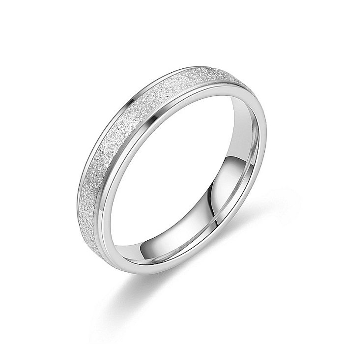 Wholesale Simple Stainless Steel Frosted Ring jewelry