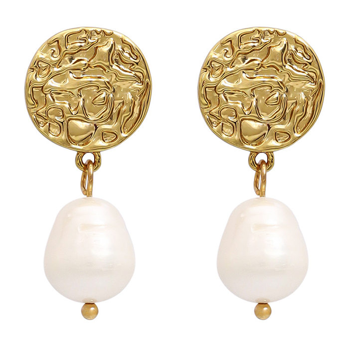 Neue Französisch Stil Retro Barock Süßwasser Perle Ohrringe Licht Luxus Minderheit Erweiterte S925 Silber Ohr Bolzen Ohrringe Weibliche