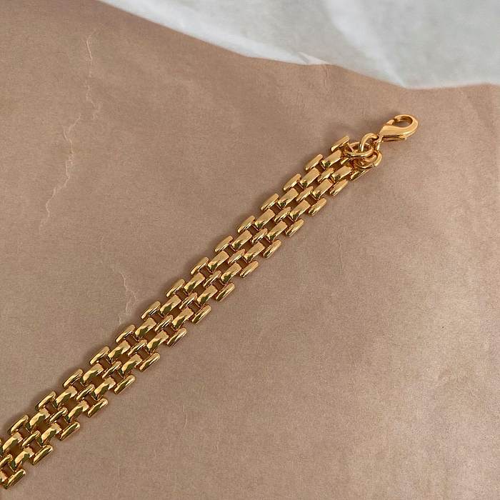 Collar Chapado En Oro De Cobre Geométrico De Moda