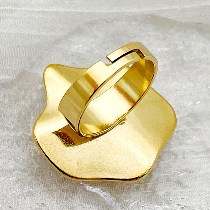 Casual Classic Style Irregular Stainless Steel Polishing Plating Gold Plated Open Rings