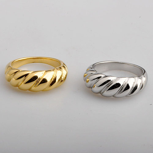 Wholesale Simple Style Geometric Titanium Steel Rings