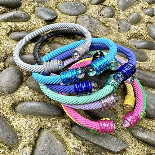 Bracelet plaqué cuivre de couleur unie Streetwear