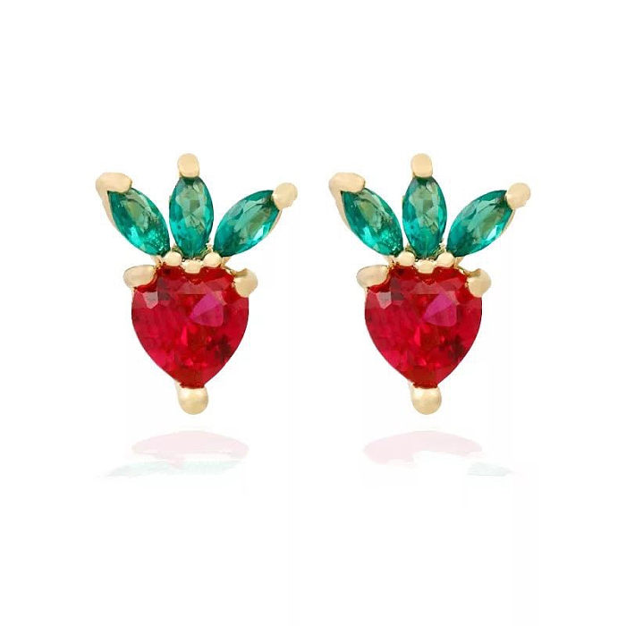 Whoesale Tropical Fruit Earrings Women's Diamond Earrings jewelry