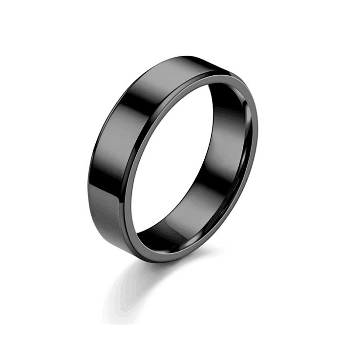 E-Commerce Hot-Selling Product Titanium Steel Glossy Couple Ring European And American Men's Ring 2 Yuan Shop Stall Yiwu Small Jewelry Wholesale