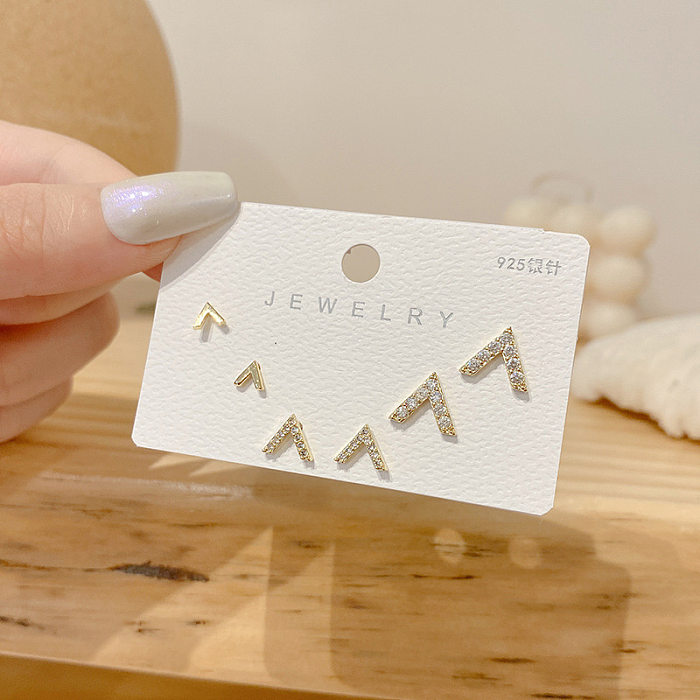 1 Juego de pendientes de circonita con incrustaciones de cobre y cola de pez mariposa arcoíris a la moda