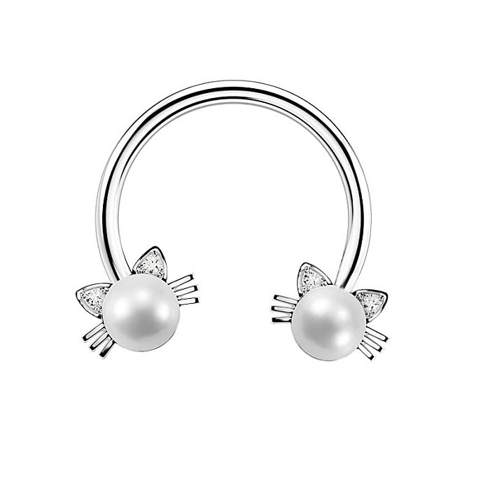 1 Piece Cute Sweet Star Enamel Plating Stainless Steel Copper Nose Ring