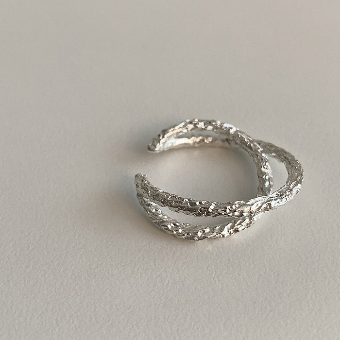 Anéis abertos de cobre de cor sólida estilo IG estilo simples