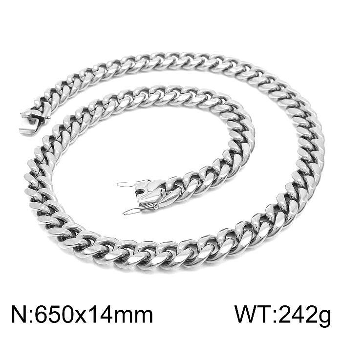 Punk Streetwear Geometric Titanium Steel Bracelets Necklace