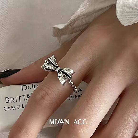 Classic Style Bow Knot Copper Plating Open Rings