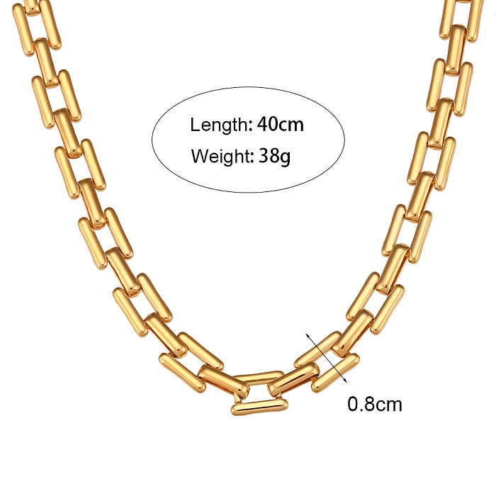 Collier de bracelets de placage en acier inoxydable géométrique de mode