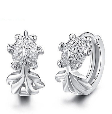 1 Pair Simple Style Heart Shape Flower Butterfly Inlay Copper Zircon Earrings