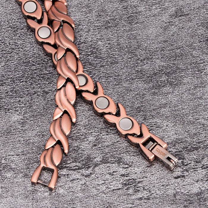 Retro Geometric Magnetic Material Copper Bracelets