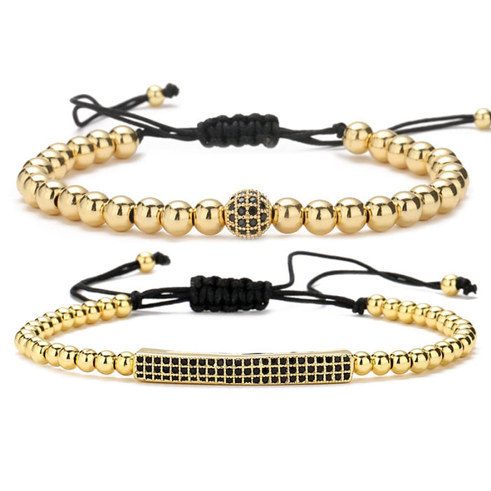 Bracelets faits main en cuivre géométriques de mode rétro 1 pièce