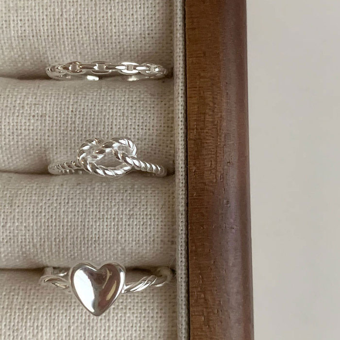 Elegant Heart Shape Copper Plating Rings