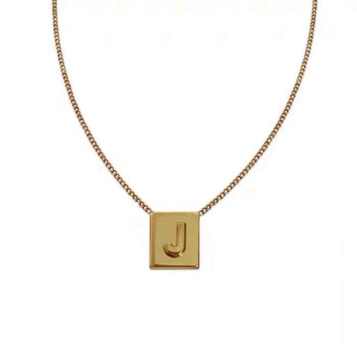 Simple Style Letter Copper Plating Gold Plated Pendant Necklace