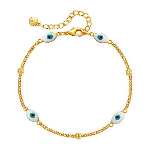 Classic Style Eye Copper Enamel Bracelets