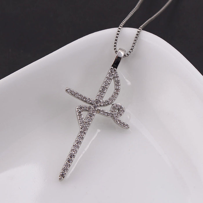 Copper Fashion Cross Necklace  (Alloy Plating)  Fine Jewelry NHBP0384-Alloy-plating