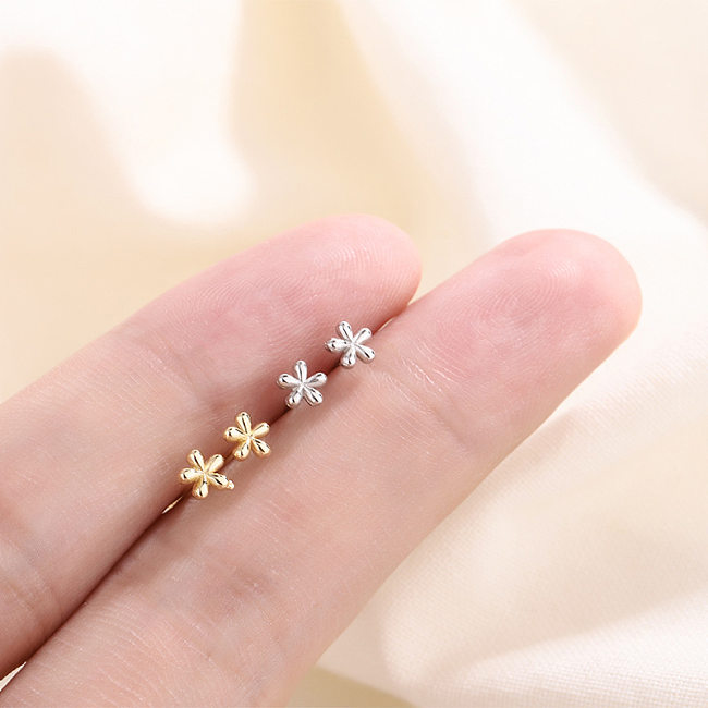 Fashion Flower Copper Plating Ear Studs 1 Pair