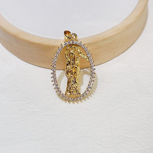 Casual Streetwear Geometric Copper Plating Inlay Zircon Charms