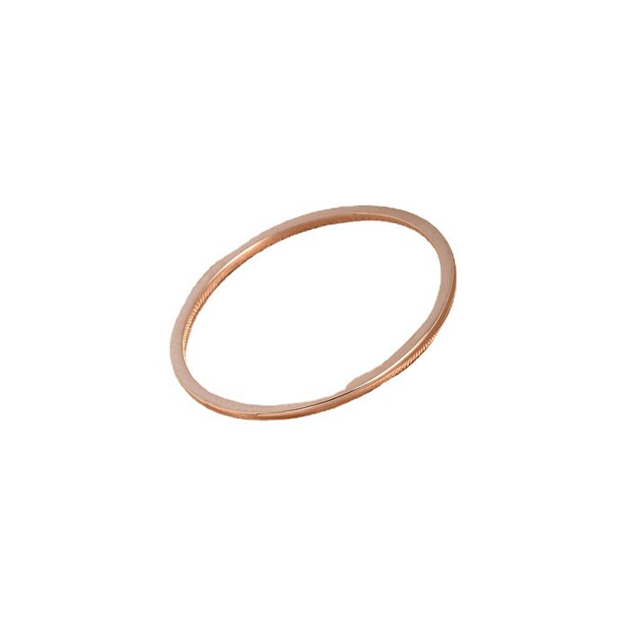 1 Piece Simple Style Solid Color Titanium Steel Polishing Plating Rings