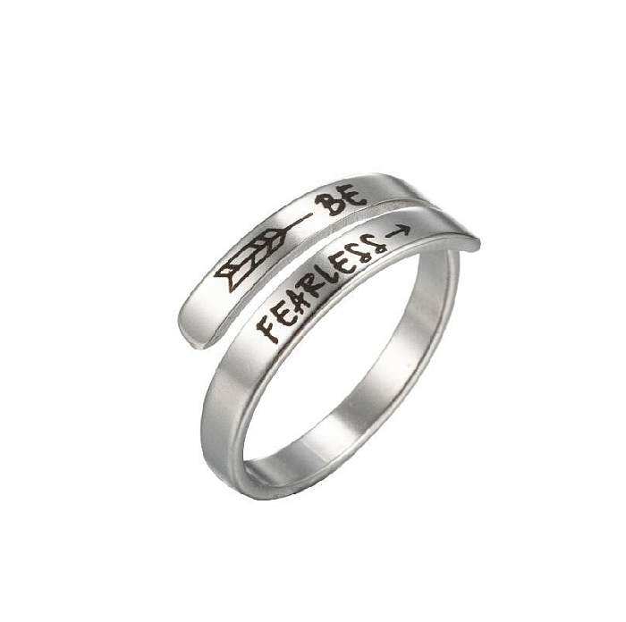 Fashion Letter Stainless Steel Rings 1 Piece