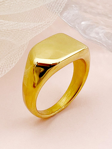 Anéis banhados a ouro de aço inoxidável com seta estilo clássico a granel