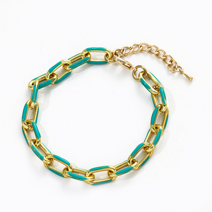 IG Style Oval Copper Enamel Bracelets