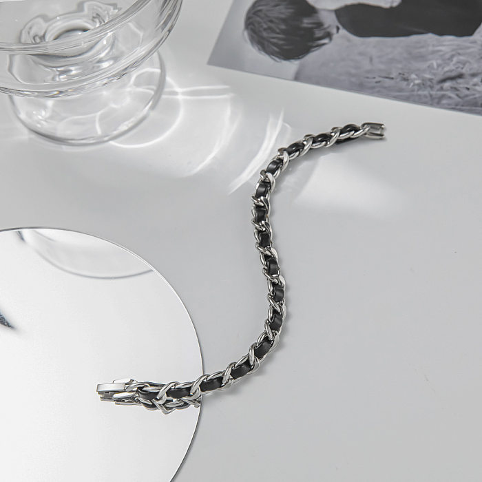 1 pieza 2 piezas diseño original de acero titanio pulseras unisex collar conjunto de joyas
