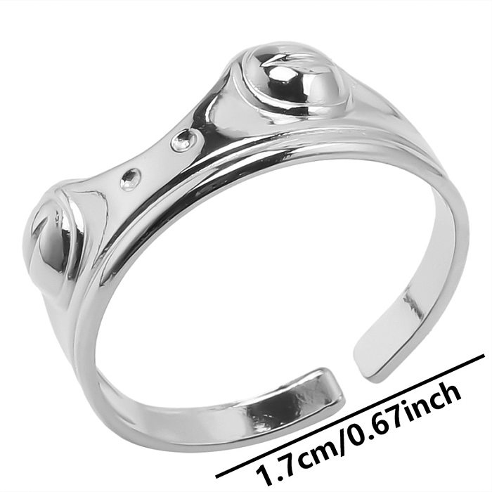 Wholesale Basic Geometric Stainless Steel Plating Open Rings