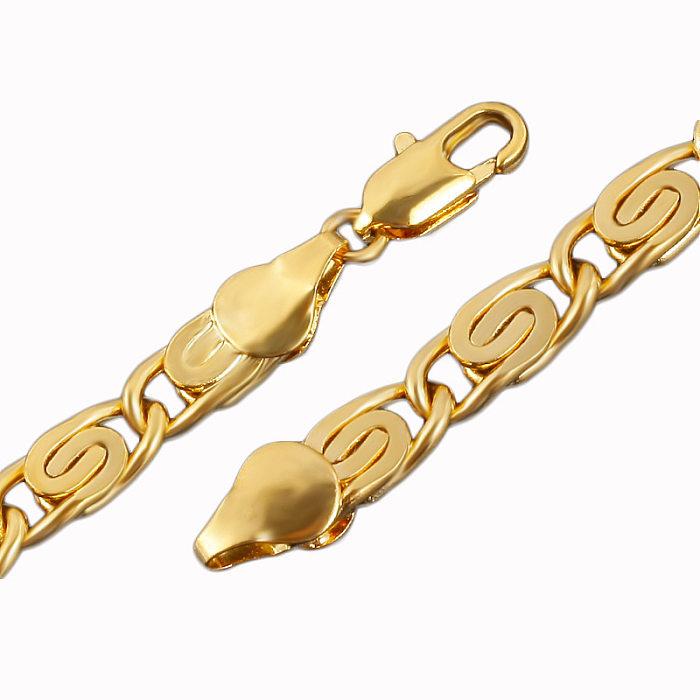 Vergoldete Armbänder im klassischen Stil mit einfarbiger Kupferbeschichtung