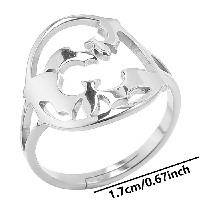 Modern Style Solid Color Stainless Steel Polishing Rings